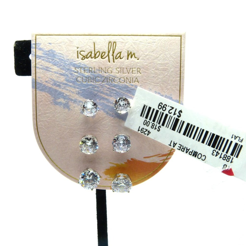 Brand New Isabella M Cubic Zirconia Earrings